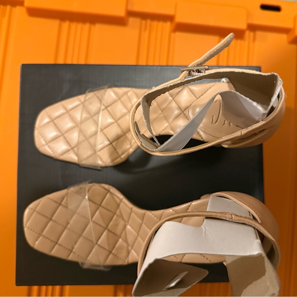 INC International Concepts Tan Quilted Heels